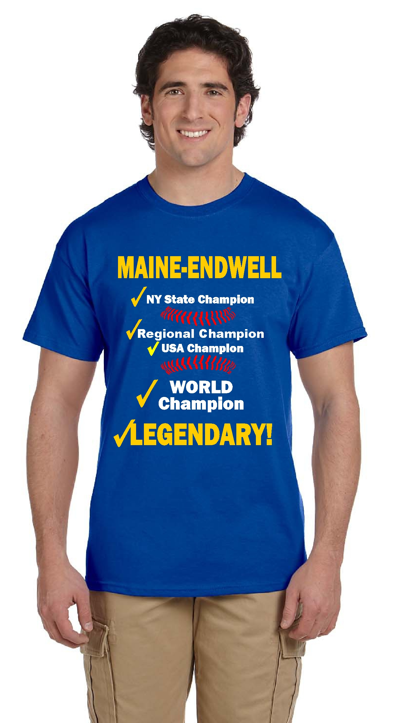 Maine Endwell World Champion Blue shirt